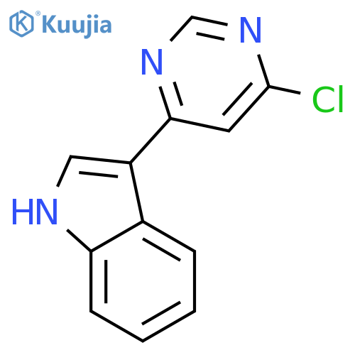 3-(6-chloropyrimidin-4-yl)-1h-indole structure