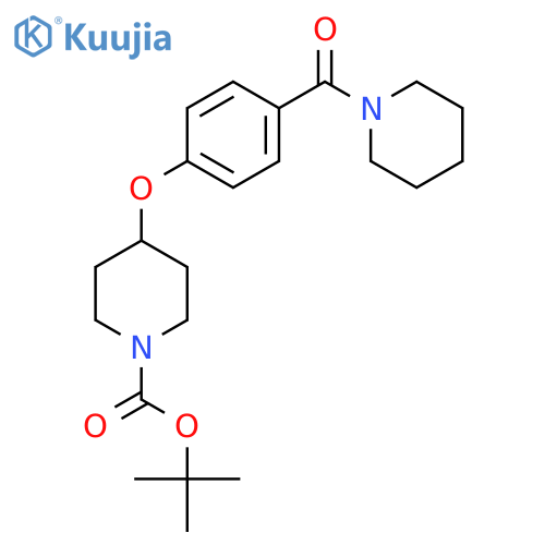 4-[4-(Piperidine-1-carbonyl)-phenoxy]-piperidine-1-carboxylic acid tert-butyl ester structure