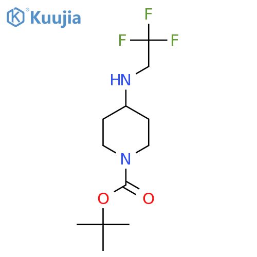 Tert-butyl 4-[(2,2,2-trifluoroethyl)amino]piperidine-1-carboxylate structure