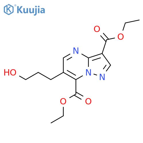 3,7-Diethyl 6-(3-hydroxypropyl)pyrazolo[1,5-a]pyrimidine-3,7-dicarboxylate structure