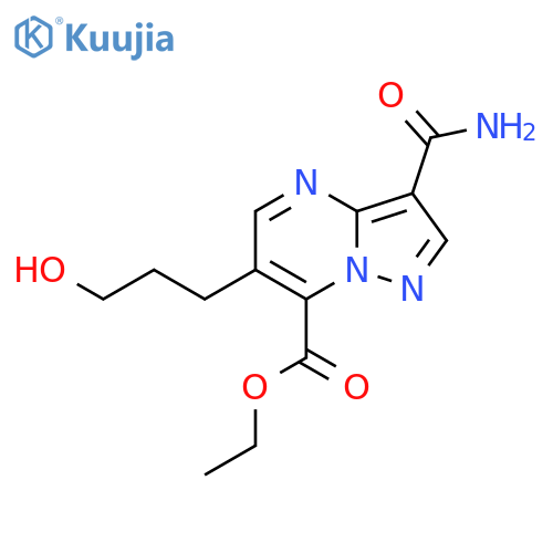 Ethyl 3-Carbamoyl-6-(3-hydroxypropyl)pyrazolo1,5-apyrimidine-7-carboxylate structure