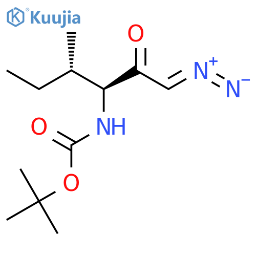 Carbamic acid,N-[(1S,2S)-1-(2-diazoacetyl)-2-methylbutyl]-, 1,1-dimethylethyl ester structure