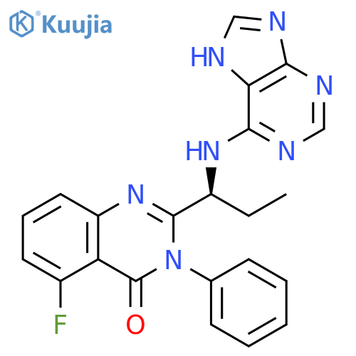 5-fluoro-3-phenyl-2-[(1s)-1-(9h-purin-6-ylamino)propyl]-4(3h)-qui Nazolinone structure
