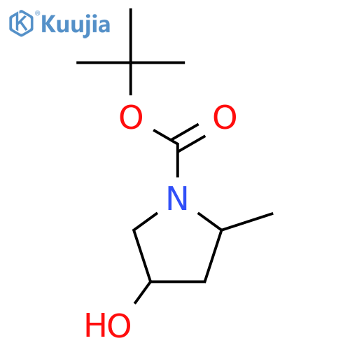 tert-butyl (2S,4R)-4-hydroxy-2-methyl-pyrrolidine-1-carboxylate structure