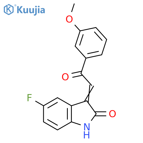 (3Z)-5-fluoro-3-[2-(3-methoxyphenyl)-2-oxoethylidene]-1H-indol-2-one structure