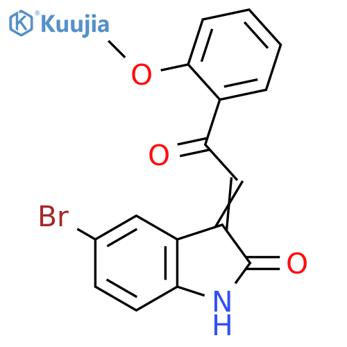 (3Z)-5-bromo-3-[2-(2-methoxyphenyl)-2-oxoethylidene]-1H-indol-2-one structure