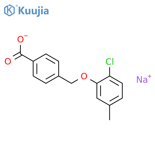sodium 4-(2-chloro-5-methylphenoxy)methylbenzoate structure