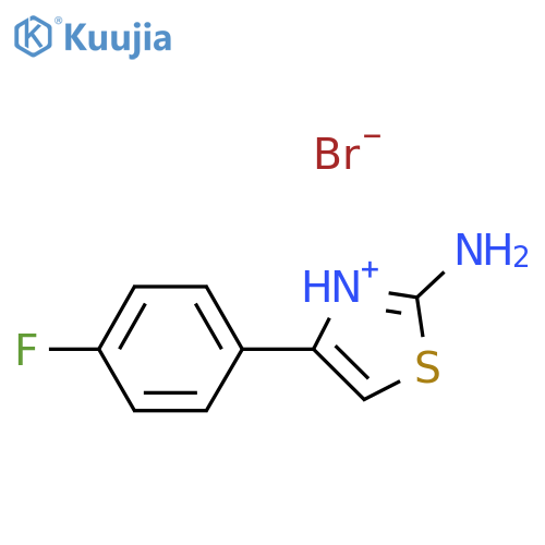 2-Amino-4-(4-fluorophenyl)-1,3-thiazol-3-ium bromide structure