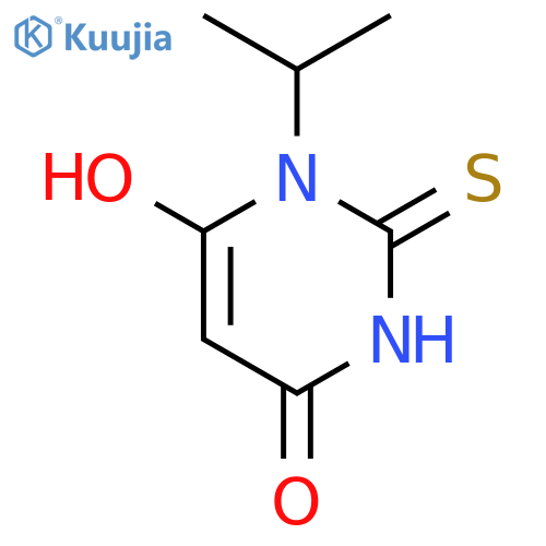 6-hydroxy-1-(propan-2-yl)-2-sulfanylidene-1,2,3,4-tetrahydropyrimidin-4-one structure