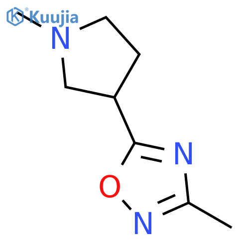 3-Methyl-5-(1-methylpyrrolidin-3-yl)-1,2,4-oxadiazol structure