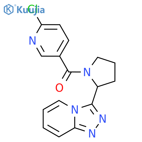 2-Chloro-5-(2-{[1,2,4]triazolo[4,3-a]pyridin-3-yl}pyrrolidine-1-carbonyl)pyridine structure