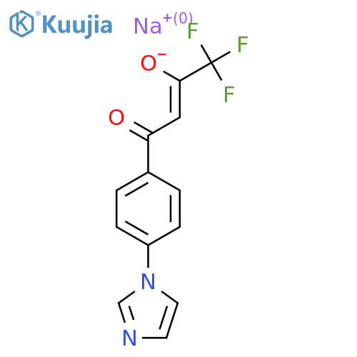 sodium 1,1,1-trifluoro-4-4-(1H-imidazol-1-yl)phenyl-4-oxobut-2-en-2-olate structure