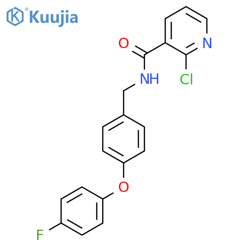 2-Chloro-N-{[4-(4-fluorophenoxy)phenyl]methyl}pyridine-3-carboxamide structure
