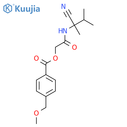 [(1-Cyano-1,2-dimethylpropyl)carbamoyl]methyl 4-(methoxymethyl)benzoate structure