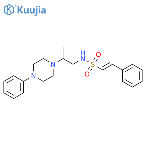 2-phenyl-N-[2-(4-phenylpiperazin-1-yl)propyl]ethene-1-sulfonamide structure