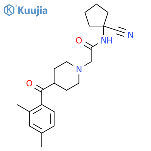 N-(1-cyanocyclopentyl)-2-[4-(2,4-dimethylbenzoyl)piperidin-1-yl]acetamide structure