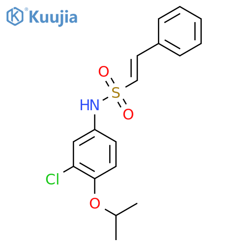 N-[3-chloro-4-(propan-2-yloxy)phenyl]-2-phenylethene-1-sulfonamide structure