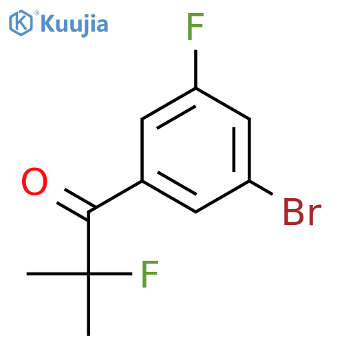 1-(3-Bromo-5-fluorophenyl)-2-fluoro-2-methylpropan-1-one structure
