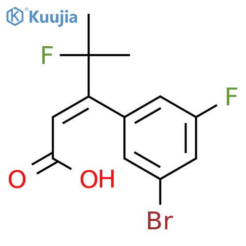 2-Pentenoic acid, 3-(3-bromo-5-fluorophenyl)-4-fluoro-4-methyl- structure