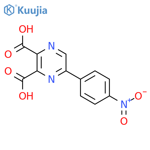 5-(4-Nitrophenyl)-pyrazine-2,3-dicarboxylic acid structure