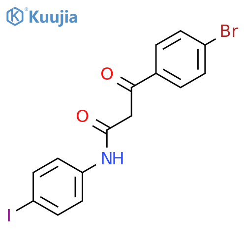 3-(4-Bromophenyl)-N-(4-iodophenyl)-3-oxopropanamide structure