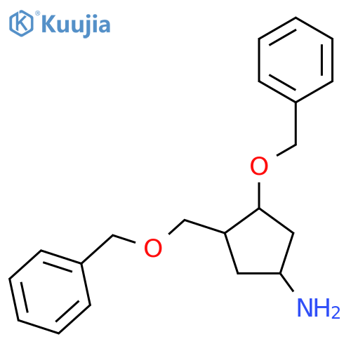 Cyclopentanamine,3-(phenylmethoxy)-4-[(phenylmethoxy)methyl]-, (1R,3S,4R)- structure