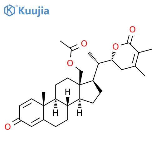 Ergosta-1,4,24-trien-26-oicacid, 18-(acetyloxy)-22-hydroxy-3-oxo-, d-lactone, (22R)- (9CI) structure
