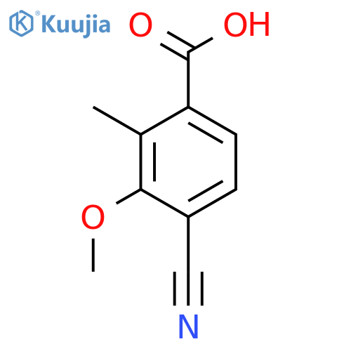 4-Cyano-2-methyl-3-(methyloxy)benzoic acid structure