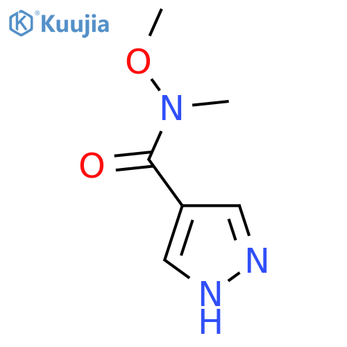 N-methoxy-N-methyl-1H-pyrazole-4-carboxamide structure