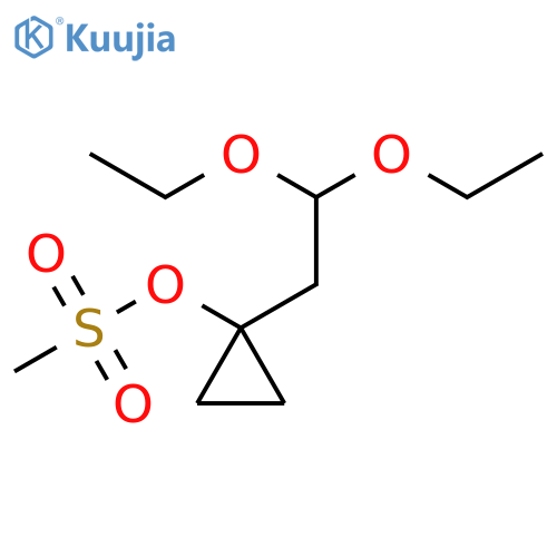 Cyclopropanol, 1-(2,2-diethoxyethyl)-, 1-methanesulfonate structure