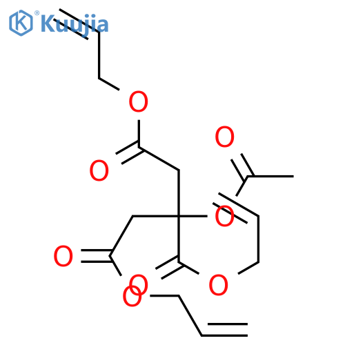 1,2,3-Propanetricarboxylic acid, 2-(acetyloxy)-, tri-2-propenyl ester structure
