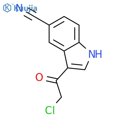 3-(2-chloroacetyl)-1H-indole-5-carbonitrile structure