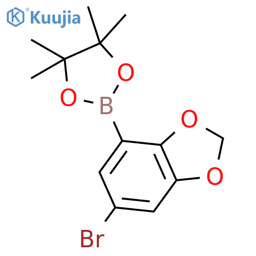 5-Bromo-2,3-methylenedioxyphenylboronic Acid Pinacol Ester structure