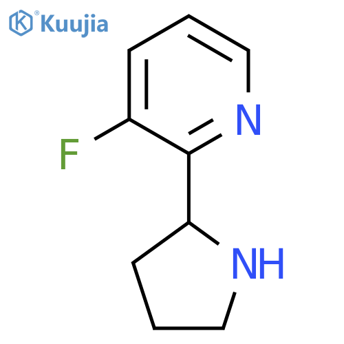 3-fluoro-2-pyrrolidin-2-yl-pyridine structure