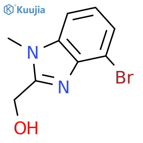 (4-Bromo-1-methyl-1H-benzoimidazol-2-yl)-methanol structure