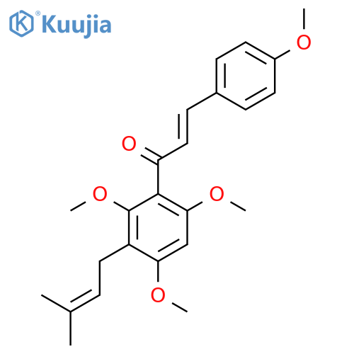 (E)-3-(4-methoxyphenyl)-1-[2,4,6-trimethoxy-3-(3-methylbut-2-enyl)phenyl]prop-2-en-1-one structure