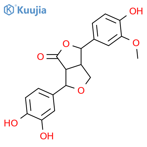 7,9'-Epoxy-3,3',4,4'-tetrahydroxy-8,8'-lignan-9,7'-olide; (7R*,7'R*,8R*,8'S*)-form, 3'-Me ether structure