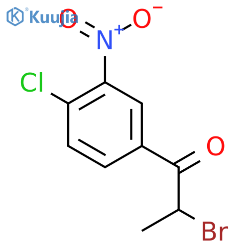 1-(4-Chloro-3-nitrophenyl)-2-bromopropan-1-one structure