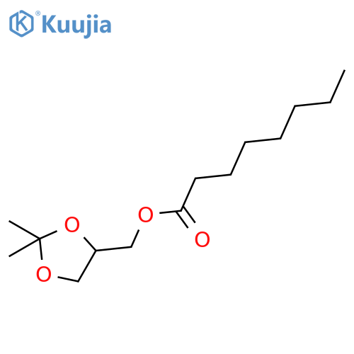 (2,2-dimethyl-1,3-dioxolane-4-yl)methyl caprylate structure