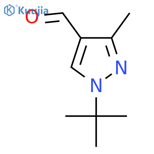 1-Tert-Butyl-3-methyl-1H-pyrazole-4-carbaldehyde structure