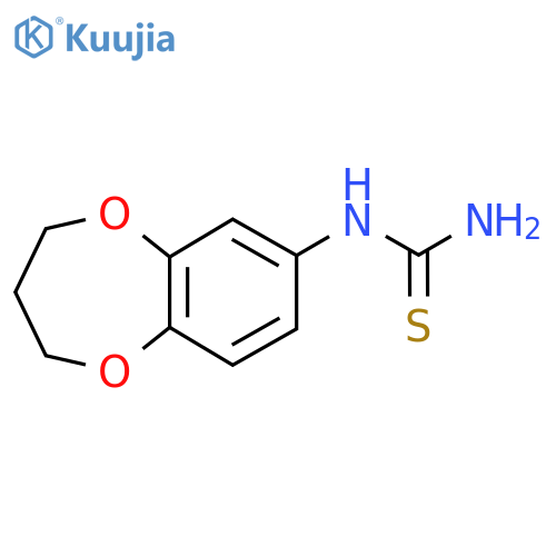 (3,4-dihydro-2H-1,5-benzodioxepin-7-yl)thiourea structure