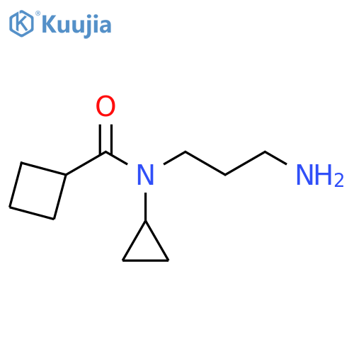 N-(3-aminopropyl)-N-cyclopropylcyclobutanecarboxamide structure