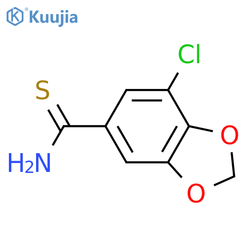 7-chloro-1,3-dioxaindane-5-carbothioamide structure