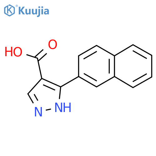 5-(Naphthalen-2-yl)-1H-pyrazole-4-carboxylic acid structure