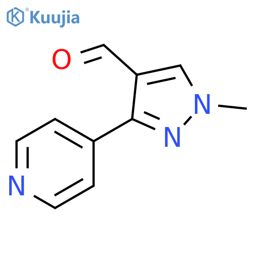 1-methyl-3-(pyridin-4-yl)-1H-pyrazole-4-carbaldehyde structure