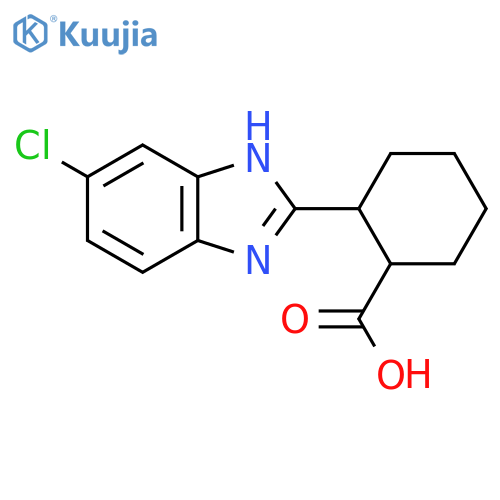 2-(5-Chloro-1H-1,3-benzodiazol-2-yl)cyclohexane-1-carboxylic acid structure