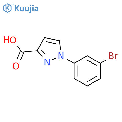 1-(3-bromophenyl)-1H-pyrazole-3-carboxylic acid structure