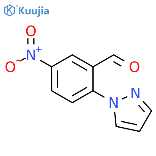 5-nitro-2-(1H-pyrazol-1-yl)benzaldehyde structure