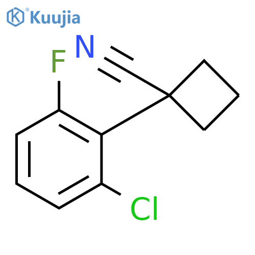 1-(2-chloro-6-fluorophenyl)cyclobutane-1-carbonitrile structure