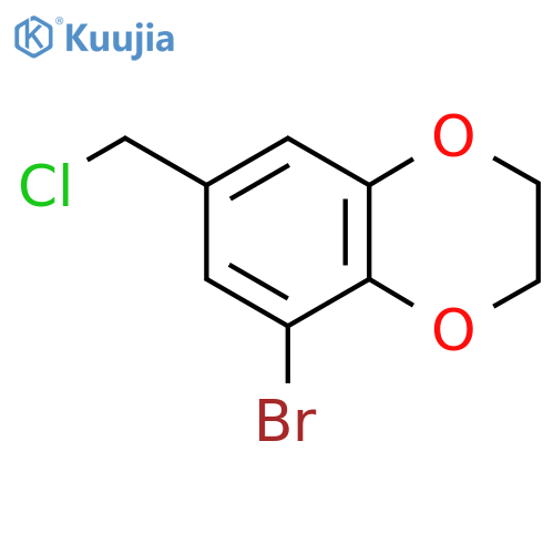 5-bromo-7-(chloromethyl)-2,3-dihydro-1,4-benzodioxine structure